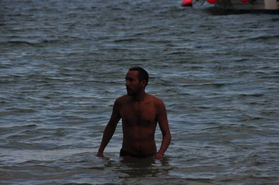 Refresco no mar do Caribe (em Speyside - Tobago)